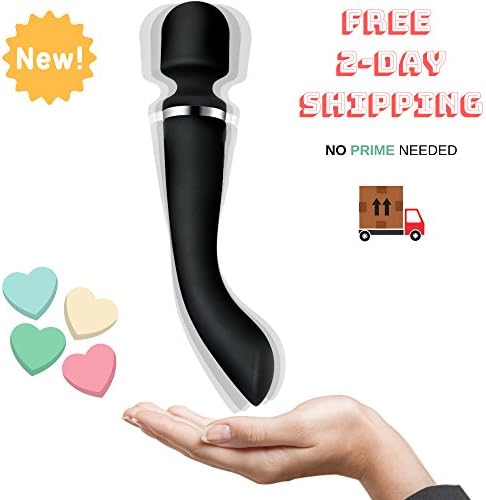 Massager Wand 2018 Double Viberate End New Design Waterproof Powerful Dual Vibration Compact Personal Handheld Therapy Cordless Multi Speed Rechargeable Silicone Soft Gift Idea