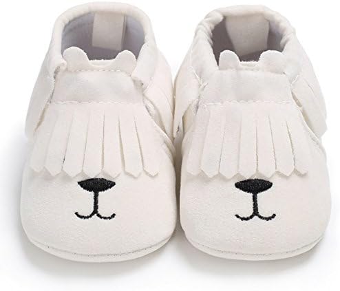 LUWU Baby Boy Girls Toddler Shoes Newborn Crib Moccasins Tassels 0-18 Months Soft Sole Shoe