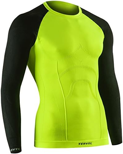 Tervel Comfortline Men's Shirt Long Sleeve Yellow Fluo/Black Size L
