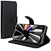 kwmobile Case Compatible with Huawei Y5 (2019) - Wallet Case PU Leather Flip Phone Cover with Card Holder Slots - Black