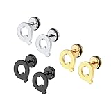 Initial Letter Q Stud Earrings Alphabet