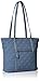 Vera Bradley Women's Microfiber Small Trimmed Vera Tote Bag, Charcoal Gray, One Size