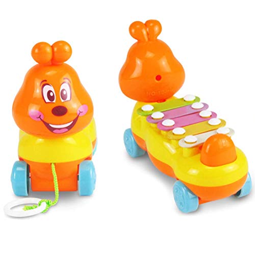 Mini Cartoon Caterpillar Xylophone Toy Hand Knock Glockenspiel Piano Toy Musical Instrument Educational Music Toy Kids Gifts - Thumbnail 4