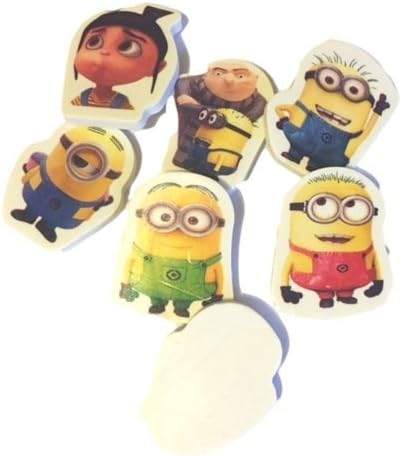 Minion Despicable Me 2 Large Erasers with Colorful Characters - 3 pack