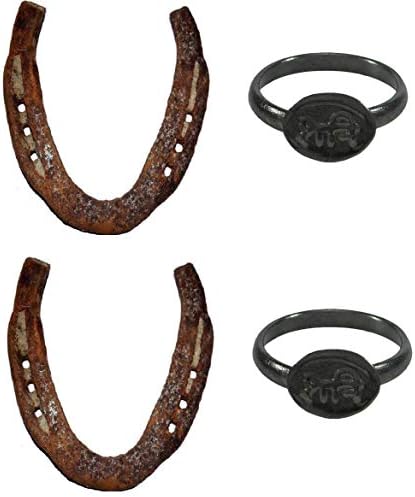 BigMart Asli, Kale Ghore ki Naal, Used one, This is Actually a Used by a Black Horse which is Always Recommended, 100 and Very Rare (Black Horse NAL + Shani Ring Pack of 2)