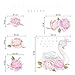 decalmile Peony and Swan Wall Decals Flower Girls Wall Stickers Girls Bedroom Romantic Room Wall Decor