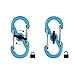 Nite Ize S-Biner MicroLock Polycarbonate - 2 Pack - Blue