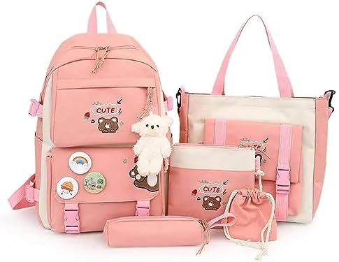 Set Girls School Bag Childrens Backpack With Lunch Box Pencil 9d64 - View #9