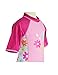 TFJH E Girls Long Sleeve Swimsuits UPF 50+ Swimwear Rash Guard Bathing Suit with Zip (5-6Years(Tag.No.104/110), Pink)