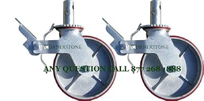 Set of 4 Quality Brand New Heavy Duty Scaffold 8" Polyurethane Non-Marking Caster Wheels scaffolding CBM1290