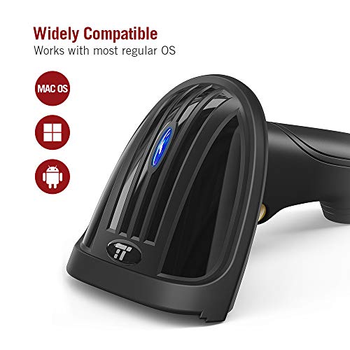 image for TaoTronics Barcode Scanner, Handheld USB Barcode Scanner, 1D Laser Wir