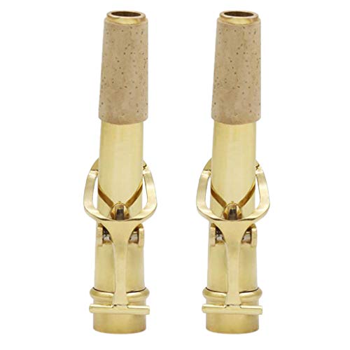 image for Baosity 1 Set Bb Soprano Sax Neck+Cleaning Cloth+Cork Grease for Wind 