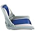 Leader Accessories Molded Fold Down Boat Seat (Gray/Blue)