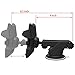 TOTIE Car Mount Holder,Universal Car Dashboard Windshield Phone Mount for iPhone 7s 6s Plus 7 6 6s 5s 5c Samsung Galaxy S8 Edge S7 S6 Note 5 6 7 & Smartphones,Black