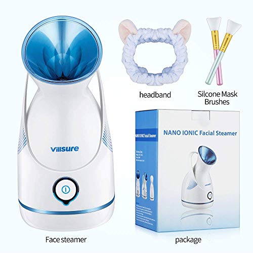 Facial Steamer,VillSure Nano Ionic Face Steamers for Facial, 100ml