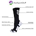 MadSportsStuff LAX Lacrosse Socks with Lacrosse Sticks Athletic Crew Socks (Black/White, Small)