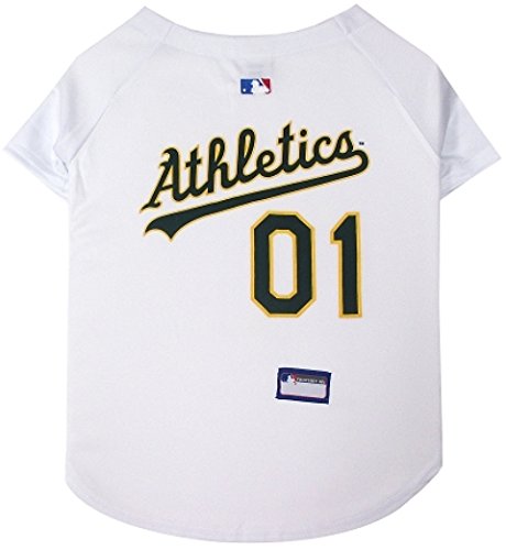 Pets First MLB OAKLAND ATHLETICS Dog Jersey, X-Large. - Pro Team Color Baseball Outfit