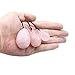 eGlomart 4Pcs Set Yoni Eggs Stick, Drilled Rose Crystal Quartz Jade Egg for Kegel Exercise and 1 pcs Massage Stick