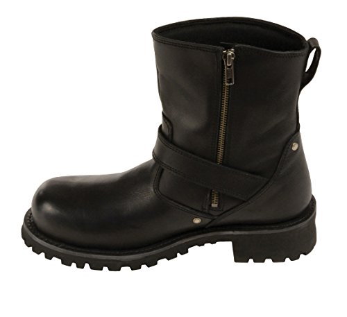 Milwaukee Men's Short Harness Boots with Zip (Black, Size 7.5)