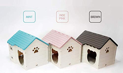 Alpha Dog Series Medium-Sized Indoor Plastic Doghouse (Brown)