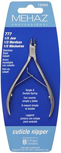 Mehaz Professional Cuticle Nipper, Stainless Steel Cobalt, 1/2 Inch Jaw by Mehaz Professional