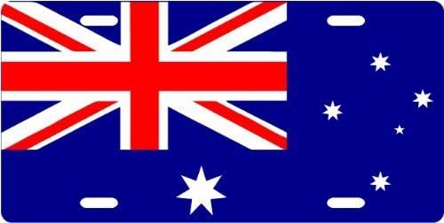 Australian Flag Custom License Plate Novelty Tag from Redeye Laserworks