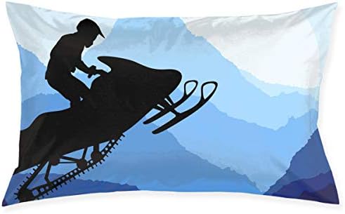 Kidhome 2030 Inch Throw Pillow Cases Snowmobile Logo Decorative Pillowcase Cushion Cover for Sofa