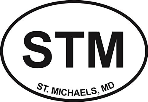 St. Michaels, MD Euro Oval Bumper Sticker