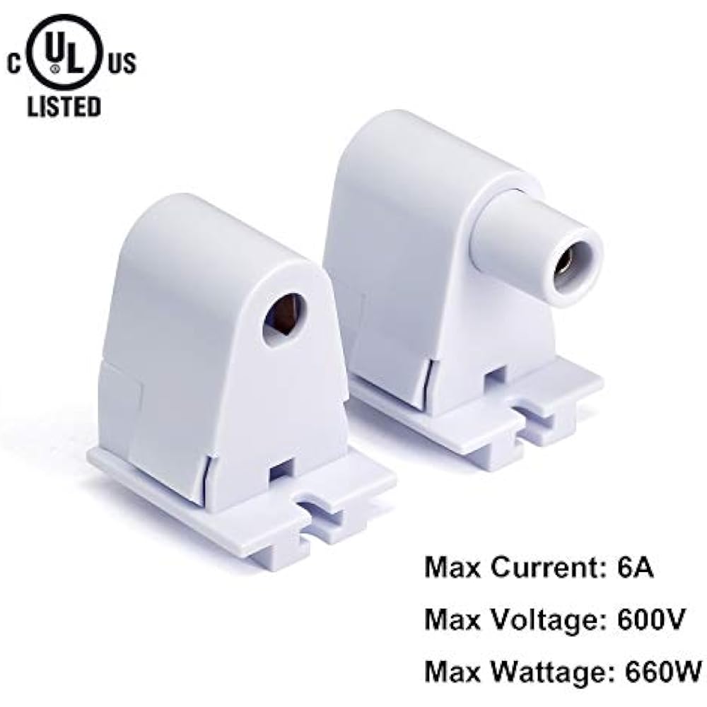 (12Pairs) Single Pin FA8 Tombstone NonShunted T8/T10/T12 LED Socket