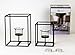 Hosley Modern Art Style Candle Holders with Clear Glass Tealight Holder Elegant Home Decor with Tealights Included 5.5