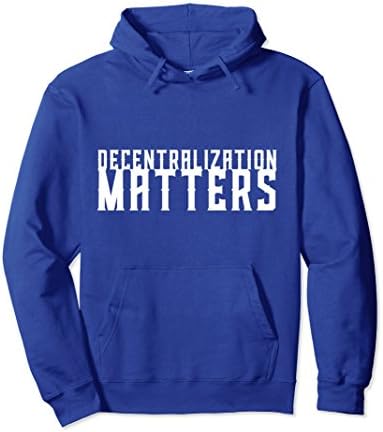 Unisex Decentralization Matters Hoodie - Blockchain Ledgers Small Royal Blue