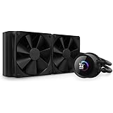 NZXT Kraken 240 - RL-KN240-B1 - 240mm AIO CPU Liquid Cooler - Customizable 1.54" Square LCD Display for Images, Performance