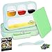 Bento Lunch Box Set | Eco-Friendly, BPA Free, Leakproof Container & Airtight Lid | For Healthy, Dry & Liquid Food, Portion Control, Meal Prep, Adults & Kids | Includes Spoon & lunch bag | By SaferMeal