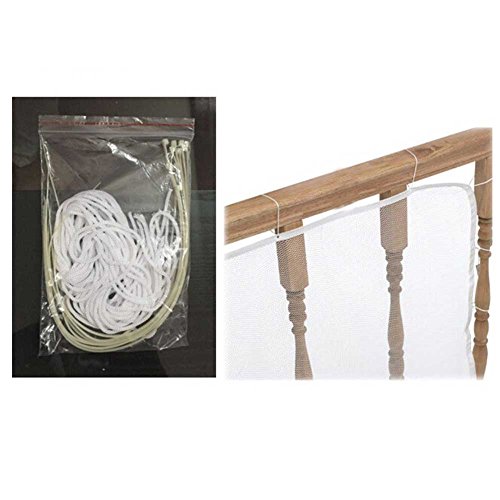 Zicac Kids Baby Rail Net Balcony Safety Net (118.11" 29.13", White) - Thumbnail 3
