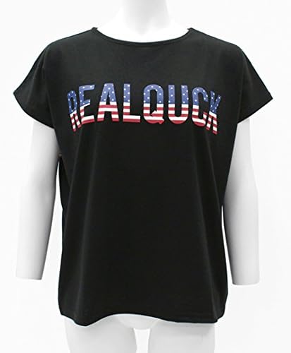 Amazon アナップ Anap Tシャツ 国旗ロゴ ラインプリントtシャツ ブラック F レディース Tシャツ カットソー 通販