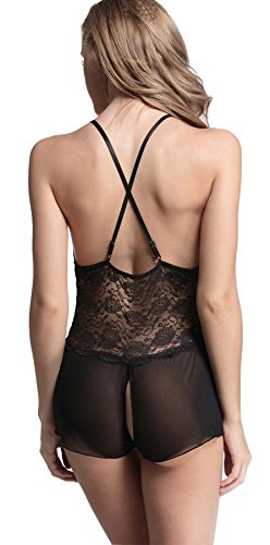 The-Victory-of-Cupid-Women-Sexy-Lingerie-Lace-See-through-Babydoll-Open-Crotch-Pant-Dress