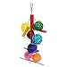 NNDA CO Colorful Pet Parrot Toy Bird Bell Ball For Parakeet Cockatiel Chew Fun Cage Toys,23x10cm/8.97x3.9