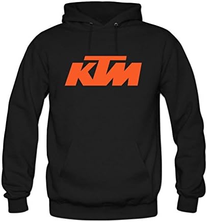 Men's KTM logo Cotton Fashion Hoodied Sweatshirt S Black