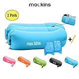 Mockins Inflatable Lounger Hangout Sofa Bed Travel Bag Pouch The Portable Inflatable Couch Air Lounger is Perfect Music Festivals Camping Accessories Inflatable Hammock …