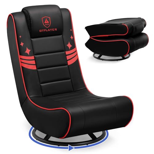 GTPLAYER Foldable Floor Gaming Chair for Kids, 360° Swivel Video Game Chair