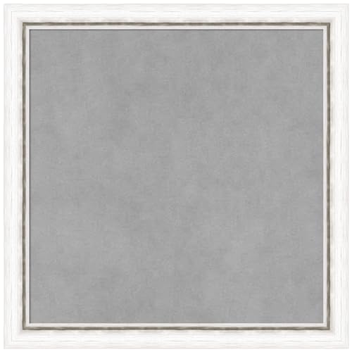 Amanti Art White Framed Magnetic Board 18x18 Small Vision Board for use with Ma…