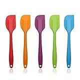 AEMIAO 5 - Piece Flexible Silicone Spatula Set Heat-Resistant No-Stick Rubber Spatulas Scraper Baking Spatula Spoon With Stainless Steel Core (5 Pack)