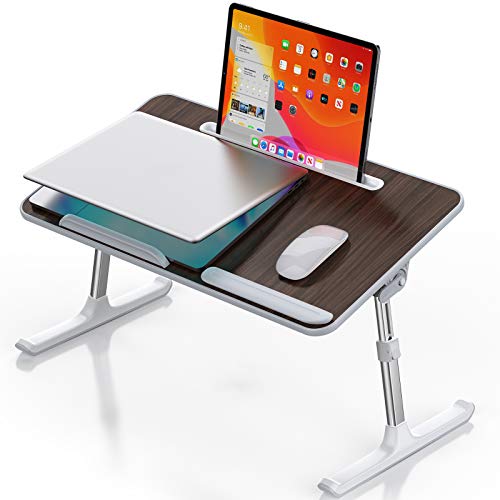 Laptop Bed Tray Table, Adjustable Lap Desk for Laptop with Tablet