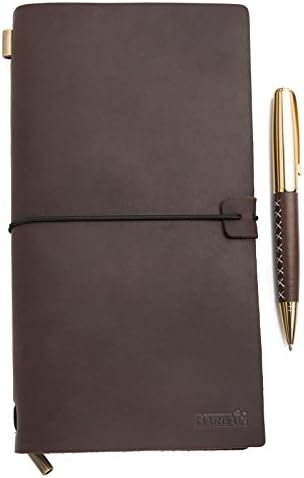 Handmade Leather Notebook Journal – Refillable Notepad for Men &amp; Women to Write In for Daily Use &amp; Travel – Ideal for Gifts, Fountain Pen Writing, Diary - Personal &amp;, Notebooks &amp; Journals