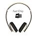 Sgin Wireless Bluetooth Stereo Headphones On Ear Foldable Headset,with Microphone,Lightweight,Comfortable,Powerful Bass(Gold)