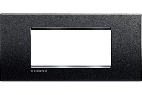 BTicino Livingloght Plate 3 Modules, Rectangular Shape, 1 Piece, Black (Anthracite)