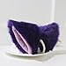 MEXUD Orecchiette Party's Cat Fox Long Fur Ears Anime Neko Costume Hair Clip Cosplay (Purple&Pink)