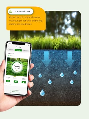 HiOazo WiFi Irrigation Programmer 8 Zones, Irrigation Controller, Smart Climate Jumps, Protection Against Hurry, Manual Irrigation for Lawn, Garden, Greenhouse and Patio HSC-800W