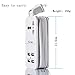 USB Power Strip Portable Travel Charger Outlets 2.1AMP 1AMP 21W 5Foot Power Supply Cord With Universal Plug Input From 100v-240v Power Sockets USB Charger Station 4 Port 5v 1A/2.1A USB Charger (White)
