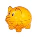 SODIAL(R) Plastic Piggy Bank Coin Money Cash Saver Savings Safe Box Clear Orange